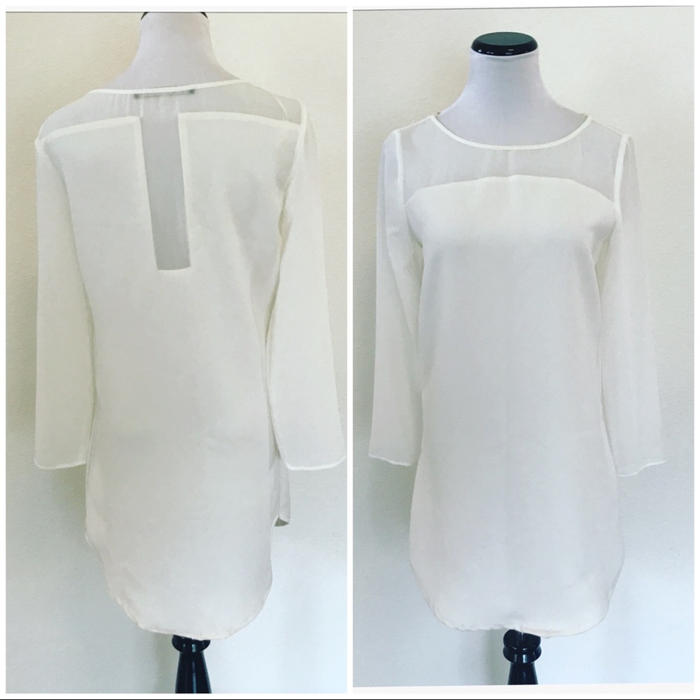 ZARA DRESS, WHITE, SIZE SMALL